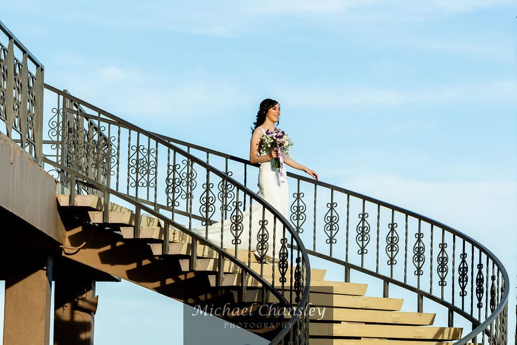 Skyline Country Club wedding stairway