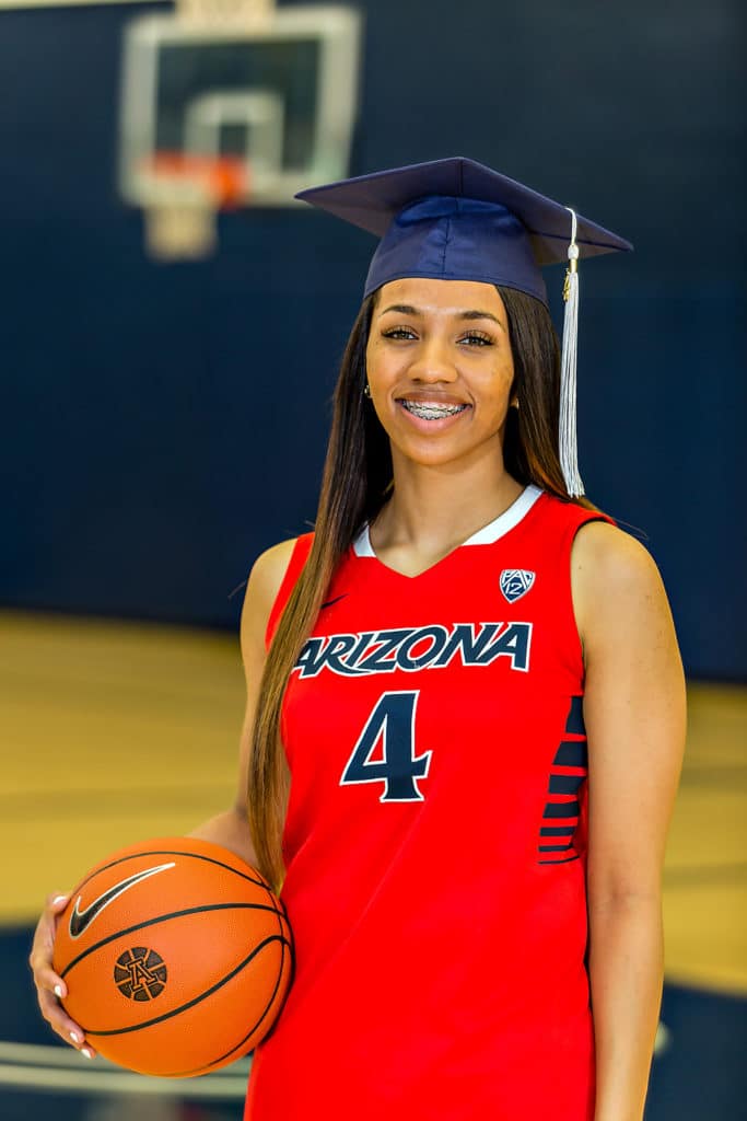 Arizona basketball grad portrait